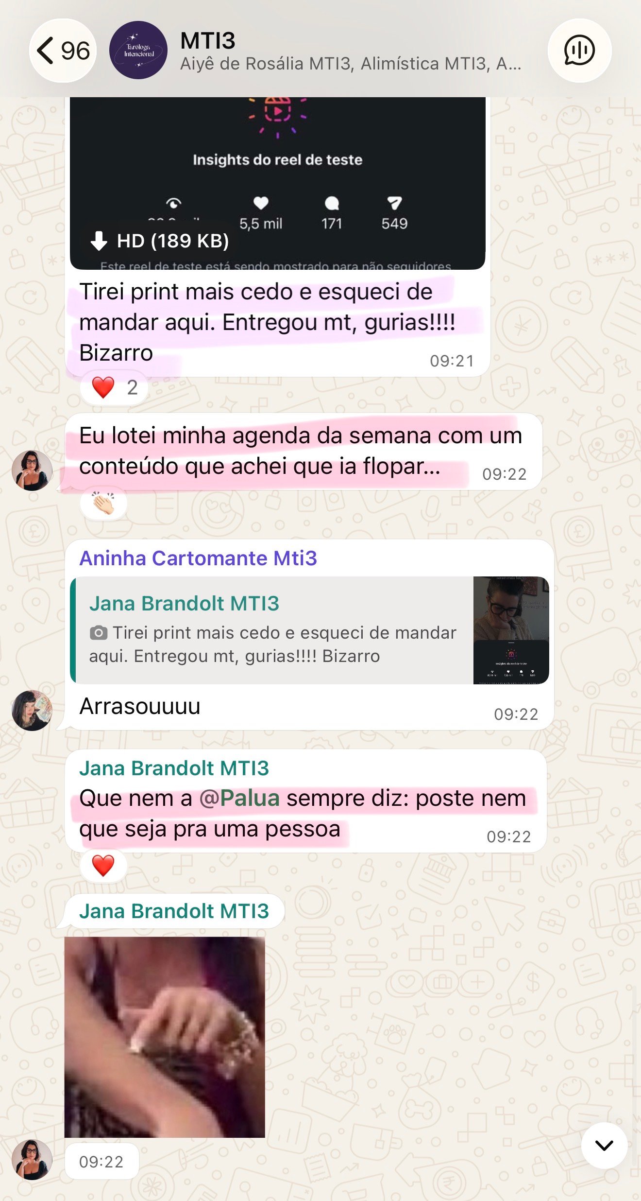 Depoimento de aluna que lotou a agenda com um conteúdo que achava que iria flopar